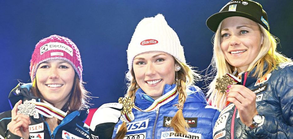 Wendy Holdener, Mikaela Shiffrin, Frida Hansdotter © Ski WM 2017